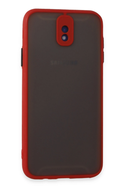 Newface Samsung Galaxy J7 Pro / J730 Kılıf Montreal Silikon Kapak - Kırmızı resmi