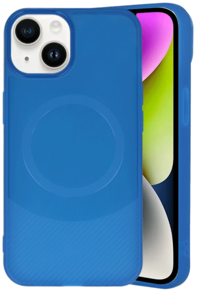Newface iPhone 14 Kılıf Maya Karbon Kapak - Lacivert resmi