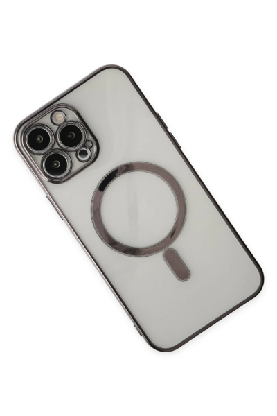 Newface iPhone 14 Pro Kılıf Magneticsafe Lazer Silikon - Siyah resmi