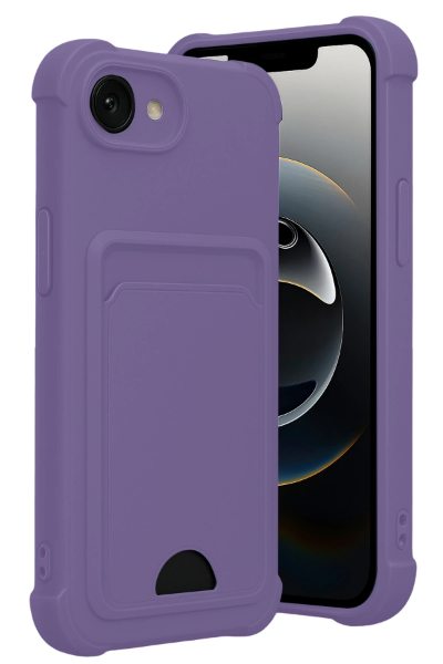Newface Apple iPhone 16E Kelvin Kartvizitli Silikon - Lila resmi