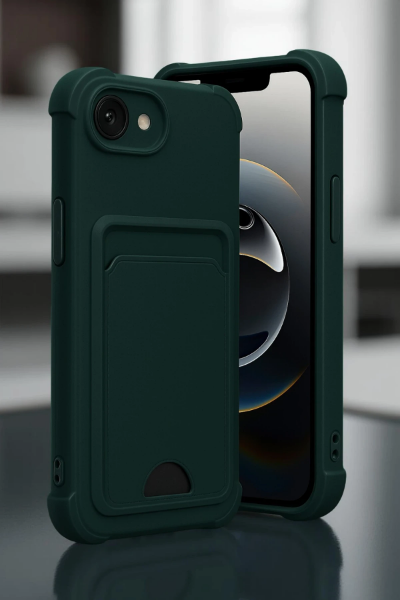 Newface Apple iPhone 16E Kelvin Kartvizitli Silikon - Siyah resmi