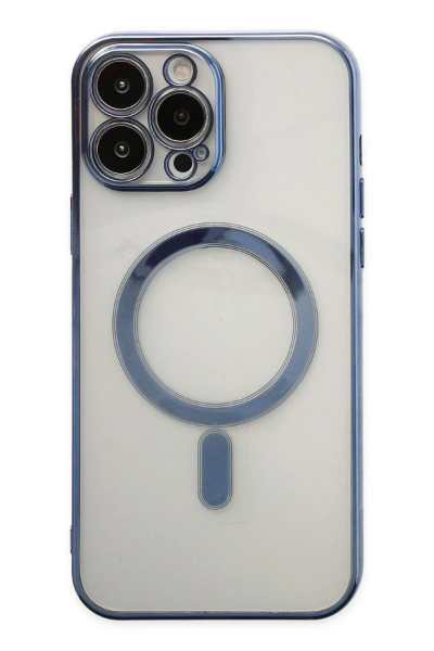 Newface iPhone 14 Pro Kılıf Magneticsafe Lazer Silikon - Sierra Blue resmi
