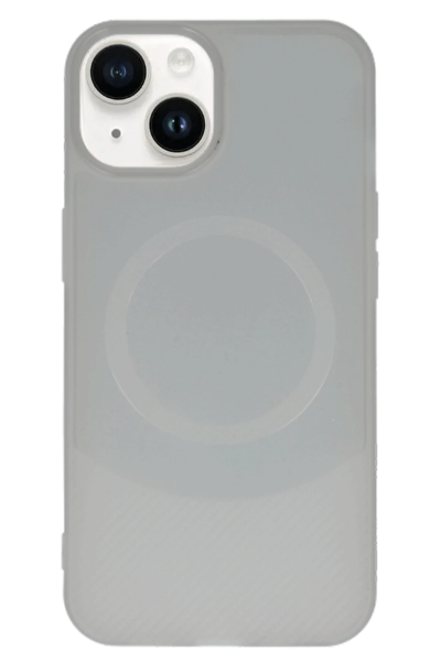 Newface iPhone 14 Kılıf Maya Karbon Kapak - Gri resmi