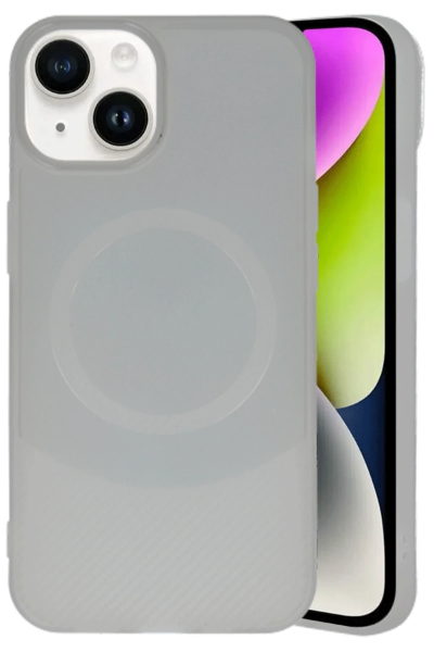 Newface iPhone 14 Kılıf Maya Karbon Kapak - Gri resmi