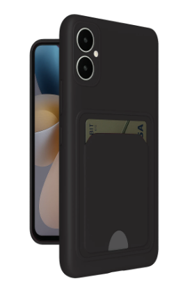 Newface Samsung Galaxy A05 Kelvin Kartvizitli Silikon - Siyah resmi