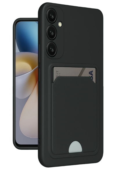 Newface Samsung Galaxy M15 Kelvin Kartvizitli Silikon - Siyah resmi
