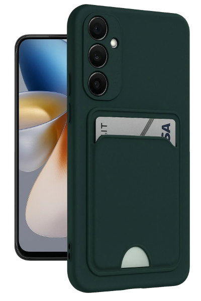 Newface Samsung Galaxy S24 Plus Kelvin Kartvizitli Silikon - Koyu Yeşil resmi