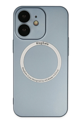 Newface iPhone 12 Kılıf Jack Magneticsafe Lens Silikon - Sierra Blue resmi