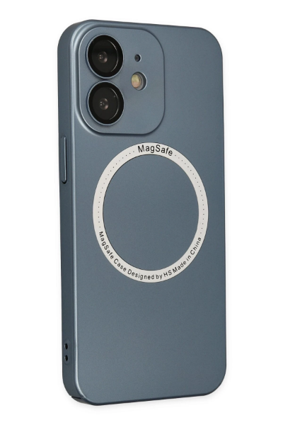 Newface iPhone 12 Kılıf Jack Magneticsafe Lens Silikon - Sierra Blue resmi