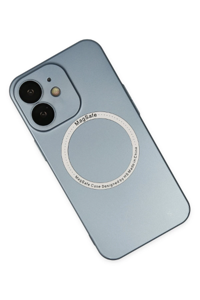 Newface iPhone 12 Kılıf Jack Magneticsafe Lens Silikon - Sierra Blue resmi