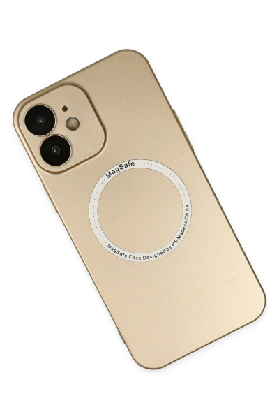 Newface iPhone 12 Kılıf Jack Magneticsafe Lens Silikon - Gold resmi