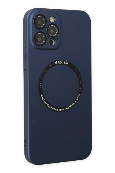Newface iPhone 12 Pro Kılıf Jack Magneticsafe Lens Silikon - Lacivert resmi