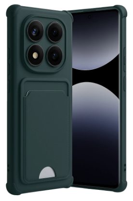 Newface Xiaomi Redmi Note 14 Pro Plus Kelvin Kartvizitli Silikon - Koyu Yeşil resmi
