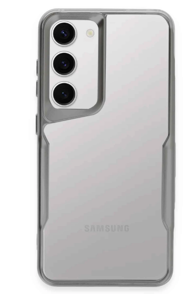 Newface Samsung Galaxy S23 Kılıf Boyi Silikon Kapak - Gümüş resmi