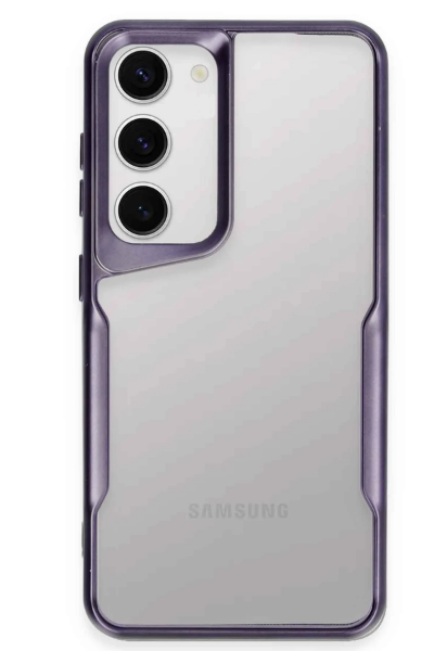 Newface Samsung Galaxy S23 Kılıf Boyi Silikon Kapak - Derin Mor resmi