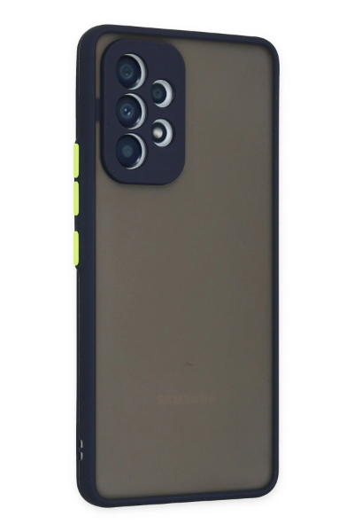 Newface Samsung Galaxy A53 5G Kılıf Montreal Silikon Kapak - Lacivert resmi