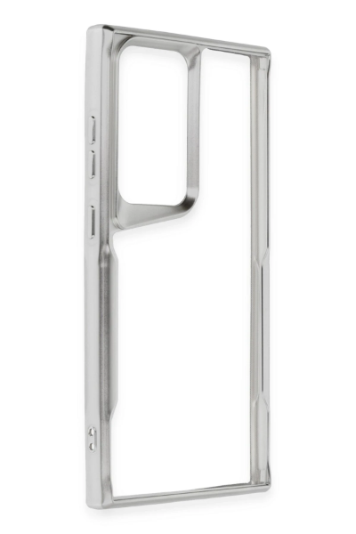 Newface Samsung Galaxy S23 Ultra Kılıf Boyi Silikon Kapak - Gümüş resmi
