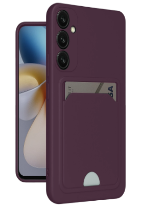 Newface Samsung Galaxy A26 Kılıf Kelvin Kartvizitli Silikon - Derin Mor resmi