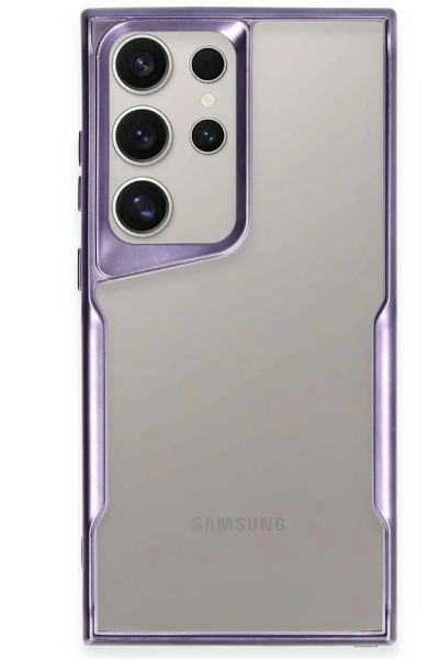 Newface Samsung Galaxy S23 Ultra Kılıf Boyi Silikon Kapak - Derin Mor resmi