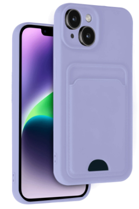 Newface iPhone 14 Kılıf Kelvin Kartvizitli Silikon - Lila resmi