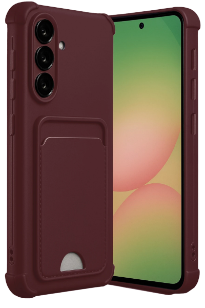 Newface Samsung Galaxy A56 Kılıf Kelvin Kartvizitli Silikon - Bordo resmi