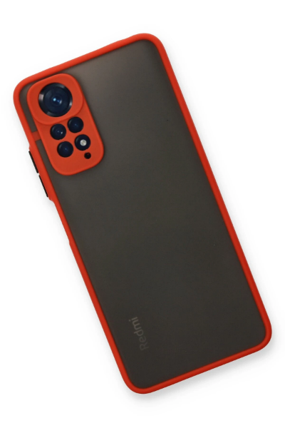 Newface Xiaomi Redmi Note 11 Kılıf Montreal Silikon Kapak - Kırmızı resmi