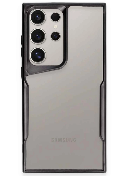 Newface Samsung Galaxy S24 Ultra Kılıf Boyi Silikon Kapak - Siyah resmi