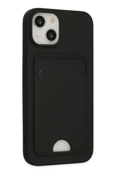 Newface iPhone 14 Plus Kılıf Kelvin Kartvizitli Silikon - Siyah resmi