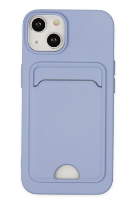Newface iPhone 14 Plus Kılıf Kelvin Kartvizitli Silikon - Lila resmi
