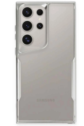 Newface Samsung Galaxy S24 Ultra Kılıf Boyi Silikon Kapak - Gümüş resmi