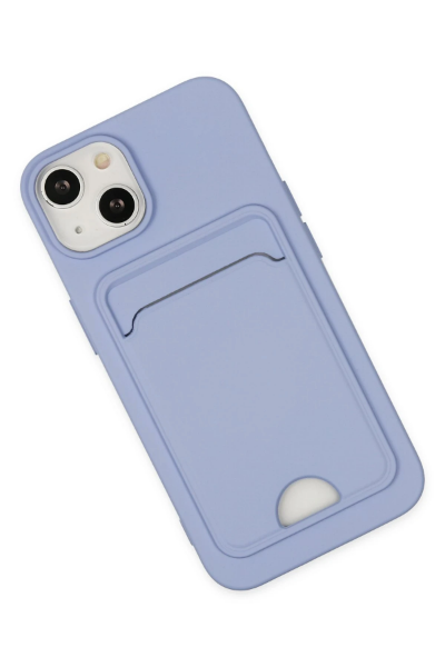 Newface iPhone 14 Plus Kılıf Kelvin Kartvizitli Silikon - Lila resmi
