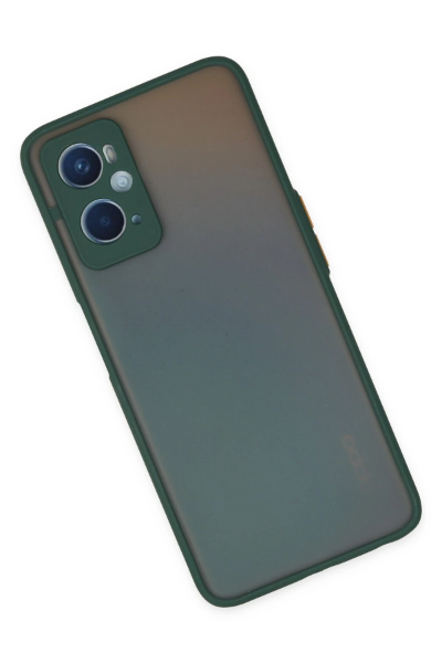 Newface Oppo A96 Kılıf Montreal Silikon Kapak - Yeşil resmi