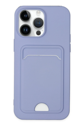 Newface iPhone 14 Pro Kılıf Kelvin Kartvizitli Silikon - Lila resmi