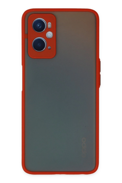 Newface Oppo A96 Kılıf Montreal Silikon Kapak - Kırmızı resmi