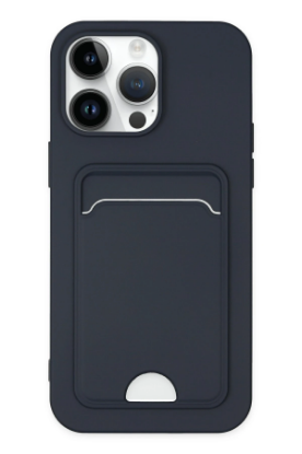 Newface iPhone 14 Pro Kılıf Kelvin Kartvizitli Silikon - Lacivert resmi
