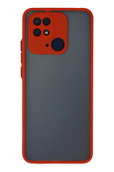 Newface Xiaomi Redmi 10C Kılıf Montreal Silikon Kapak - Kırmızı resmi