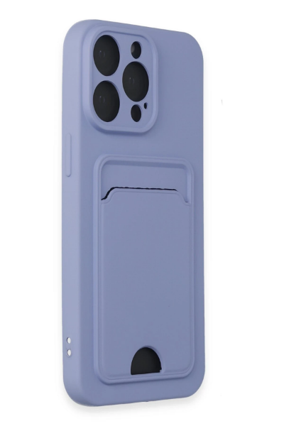 Newface iPhone 14 Pro Max Kılıf Kelvin Kartvizitli Silikon - Lila resmi