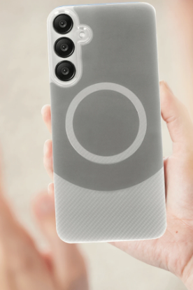 Newface Samsung A56 Kılıf Maya Karbon Kapak - Gri resmi