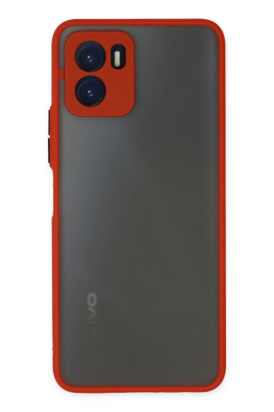 Newface Vivo Y15S Kılıf Montreal Silikon Kapak - Kırmızı resmi