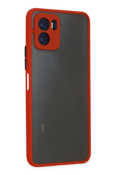 Newface Vivo Y15S Kılıf Montreal Silikon Kapak - Kırmızı resmi