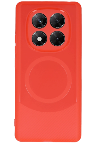Newface Xiaomi Redmi Note 14 Pro 5G Kılıf Maya Karbon Kapak - Kırmızı resmi