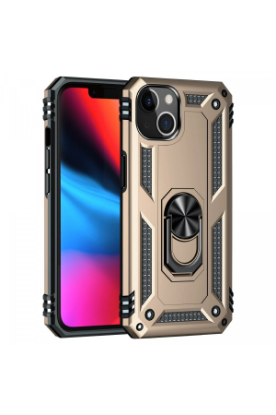 Newface iPhone 14 Kılıf Sofya Yüzüklü Silikon Kapak - Gold resmi