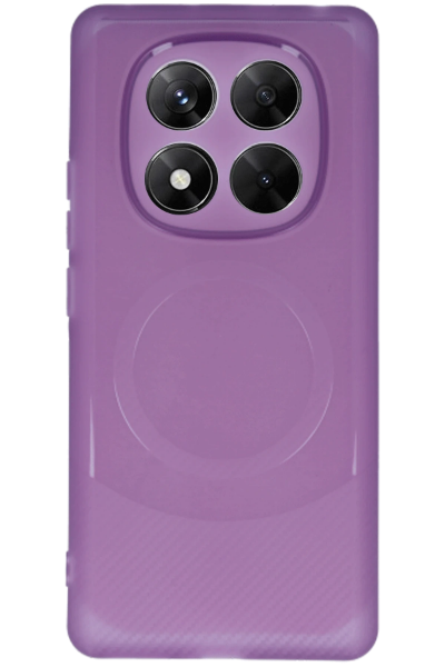 Newface Xiaomi Redmi Note 14 Pro 5G Kılıf Maya Karbon Kapak - Mürdüm resmi