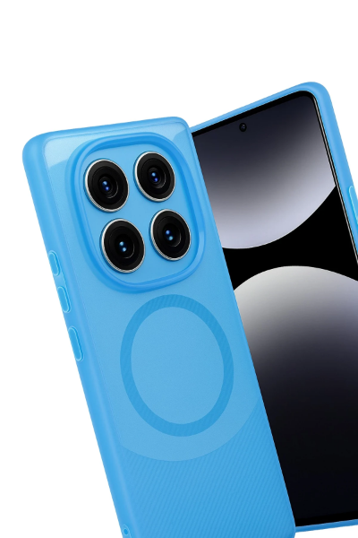 Newface Xiaomi Redmi Note 14 Pro 5G Kılıf Maya Karbon Kapak - Mavi resmi