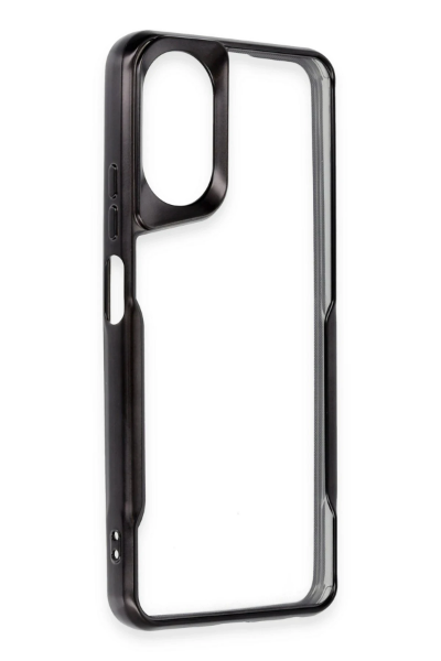 Newface Oppo A38 Kılıf Boyi Silikon Kapak - Siyah resmi