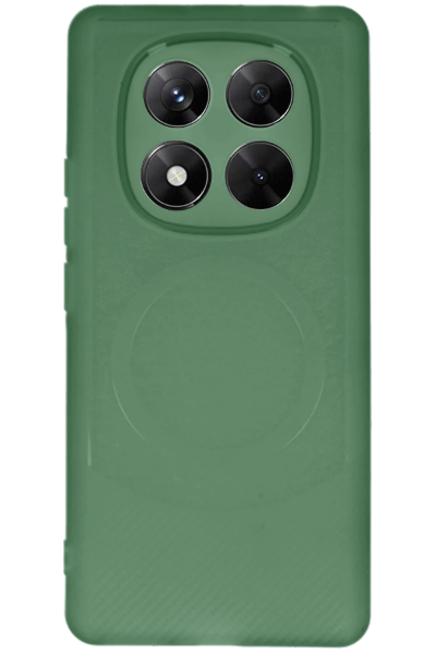 Newface Xiaomi Redmi Note 14 Pro 5G Kılıf Maya Karbon Kapak - Koyu Yeşil resmi