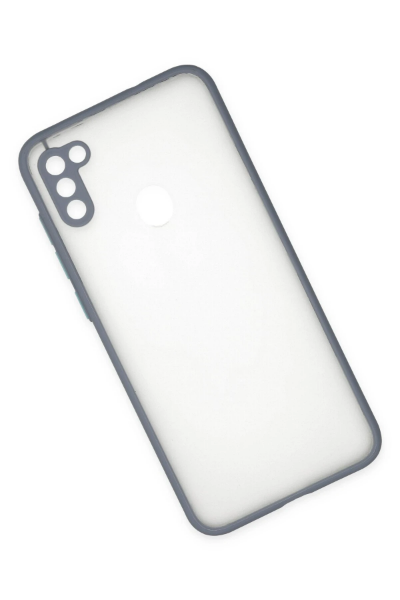 Newface Samsung Galaxy A11 Kılıf Montreal Silikon Kapak - Gri resmi