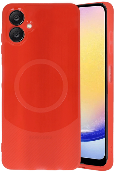 Newface Samsung A06 Kılıf Maya Karbon Kapak - Kırmızı resmi