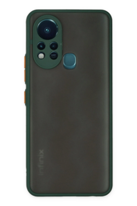 Newface İnfinix Hot 11s Kılıf Montreal Silikon Kapak - Yeşil resmi
