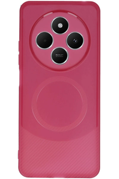 Newface Xiaomi Redmi 14C Kılıf Maya Karbon Kapak - Bordo resmi